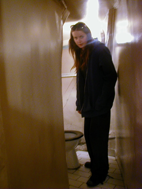 Emily gives the toilet tour