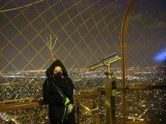 Ariel at the top of Tour Eiffel