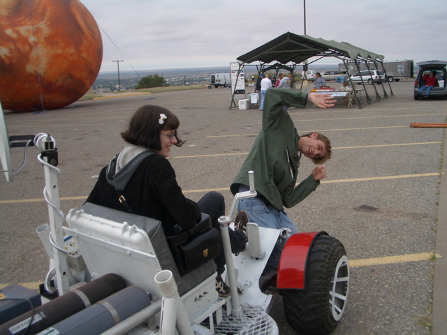 Ar and Andrew demo the rover